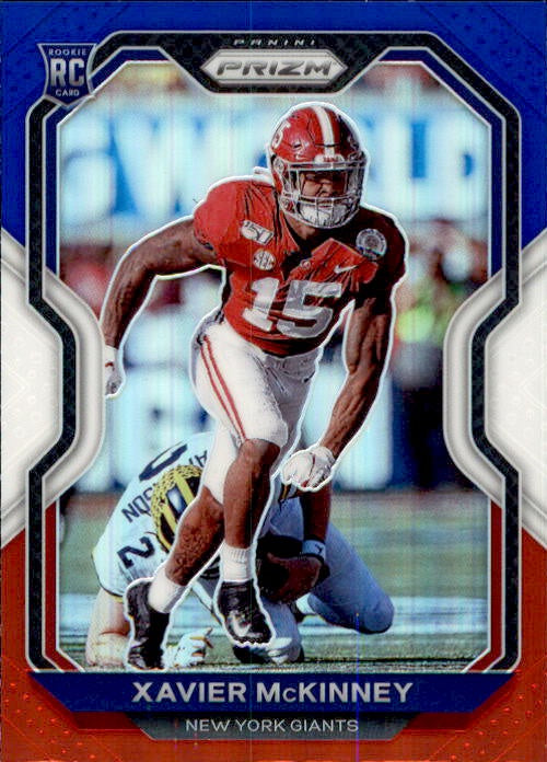 Xavier McKinney, RC, Red White Blue Prizm, 2020 Panini Prizm Football NFL