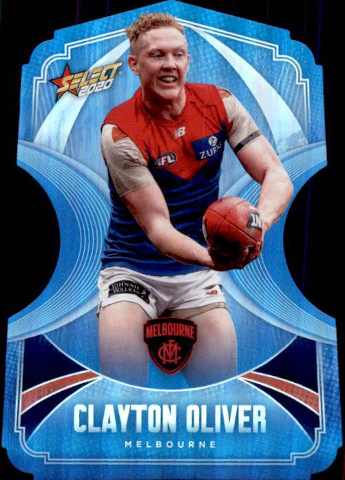 Clayton Oliver, Ice Blue Diecuts, 2020 Select AFL Footy Stars