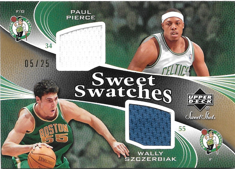 Paul Pearce & Wally Szczerbiak, Sweet Swatches, 2006-07 UD Sweet Shot Basketball NBA