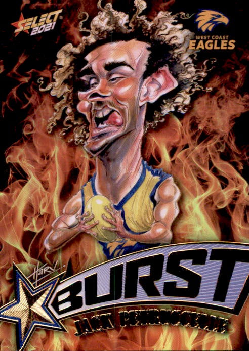 Jack Petruccelle, Fire Starburst, 2021 Select AFL Footy Stars