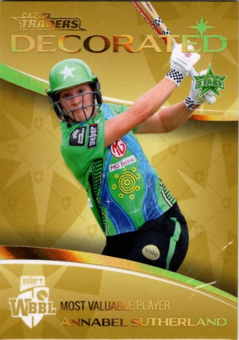 Annabel Sutherland, #23, Decorated Parallel, 2023-24 TLA Traders Cricket