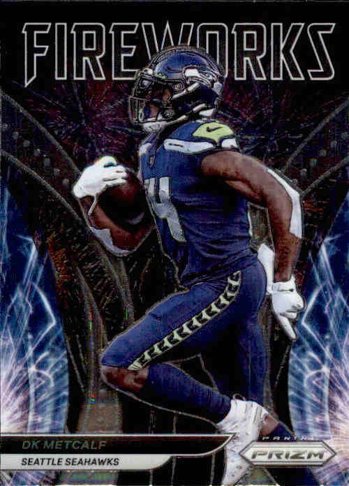 DK Metcalf, Fireworks, 2021 Panini Prizm Football NFL