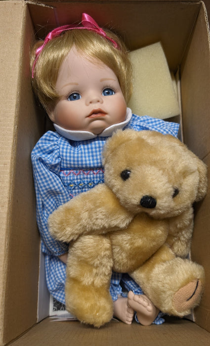Hannah Needs A Hug! - Doll and Teddy - The Ashton-Drake Galleries