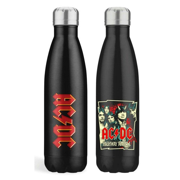 ACDC HIGHWAY TO HELL STAINLESS STEEL WRAP DRINK BOTTLE 500ML