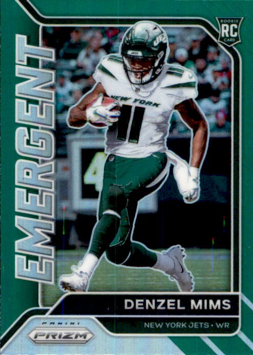 Denzel Mims, Green Emergent, 2020 Panini Prizm Football NFL