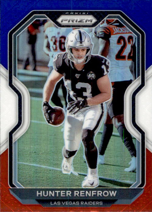 Hunter Renfrow, Red White Blue Prizm, 2020 Panini Prizm Football NFL