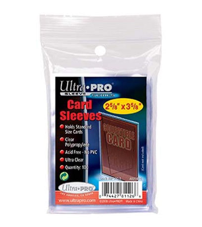 ULTRA PRO - CARD SLEEVE - 2-1/2" X 3-1/2" Soft Card Sleeves (PK100)
