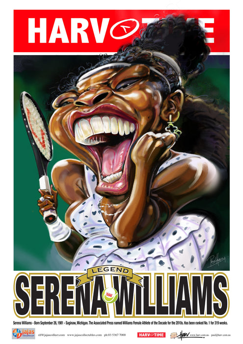 Serena Williams, Tennis, Harv Time Poster