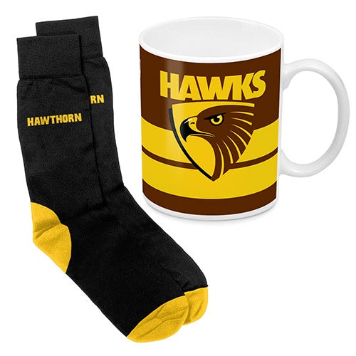 Hawthorn Hawks Mug and Sock Gift Pack