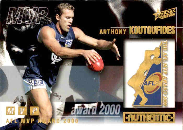 Anthony Koutoufides, MVP Award, 2001 Select AFL Authentic