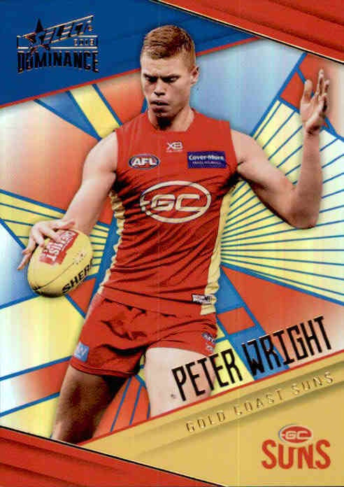 Peter Wright, Holofoil Parallel, 2019 Select AFL Dominance
