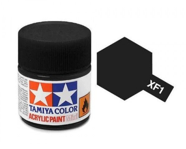 TAMIYA ACRYLIC MINI XF-1 FLAT BLACK 10ml