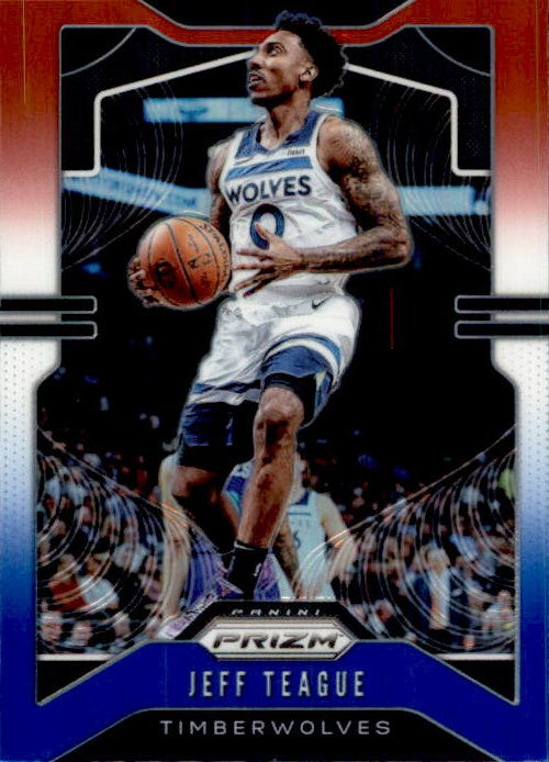 Jeff Teague, Red White Blue Prizm, 2019-20 Prizm Basketball