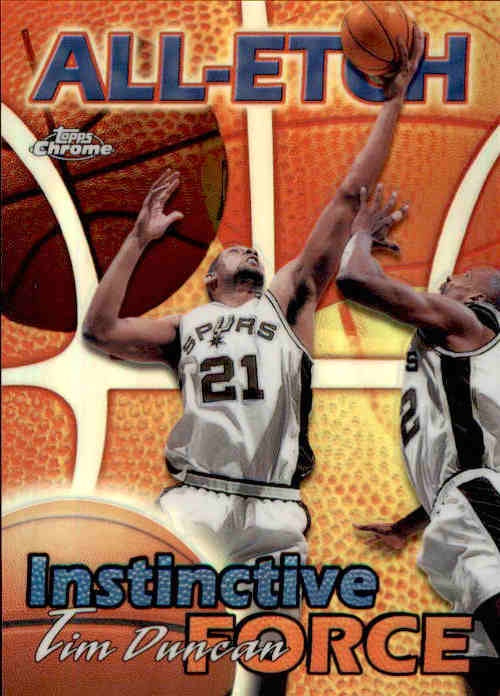 Tim Duncan, ALL-ETCH Refractor, 1999-00 Topps Chrome Basketball NBA