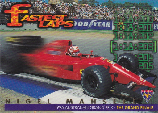 1995 Futera F1 Australian Grand Prix, Fastest Laps, Nigel Mansell