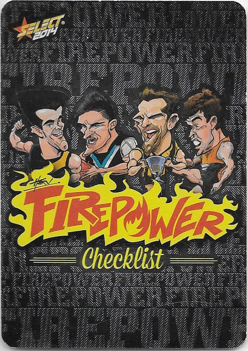 Firepower Caricatures Checklist, 2014 Select AFL Champions