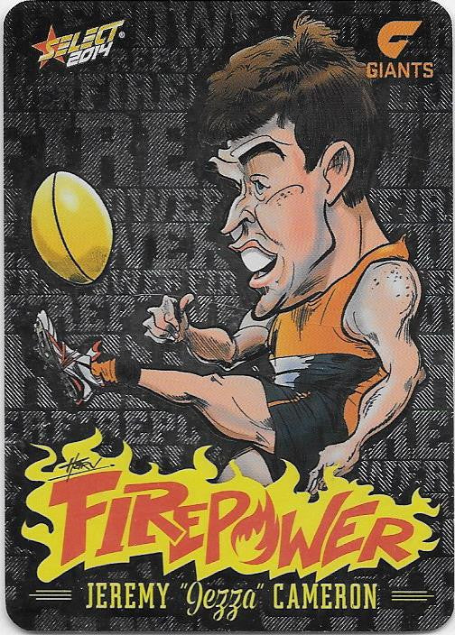 Jeremy Cameron, Firepower Caricatures, 2014 Select AFL Champions
