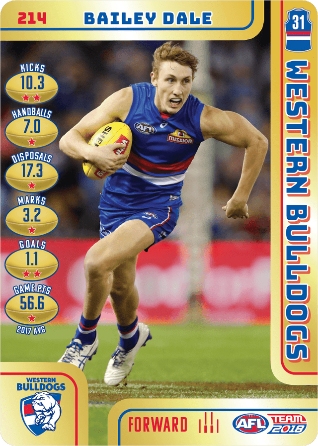 Bailey Dale, Gold, 2018 Teamcoach AFL