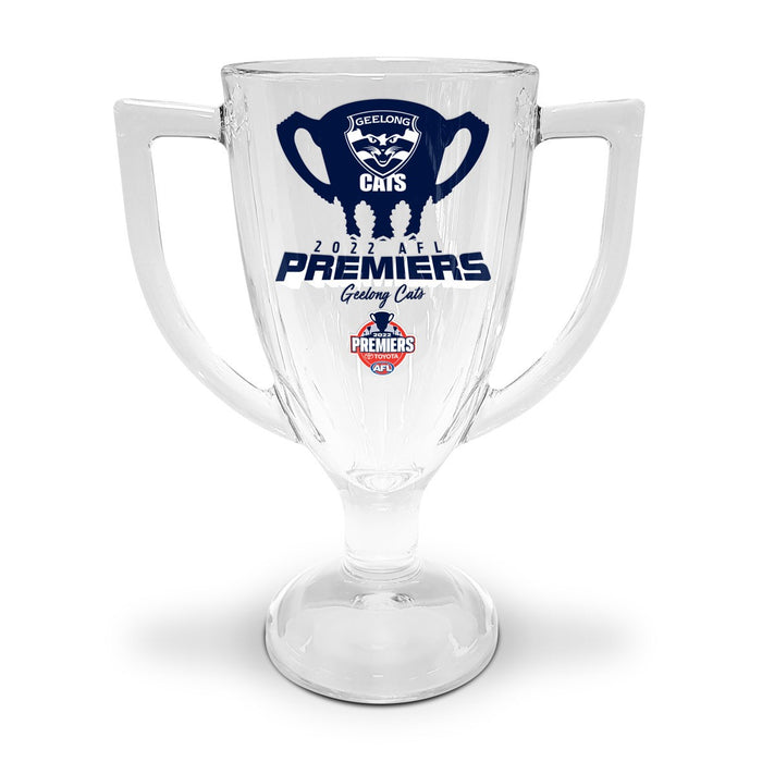 Geelong Cats 2022 AFL Premiership Trophy Glass