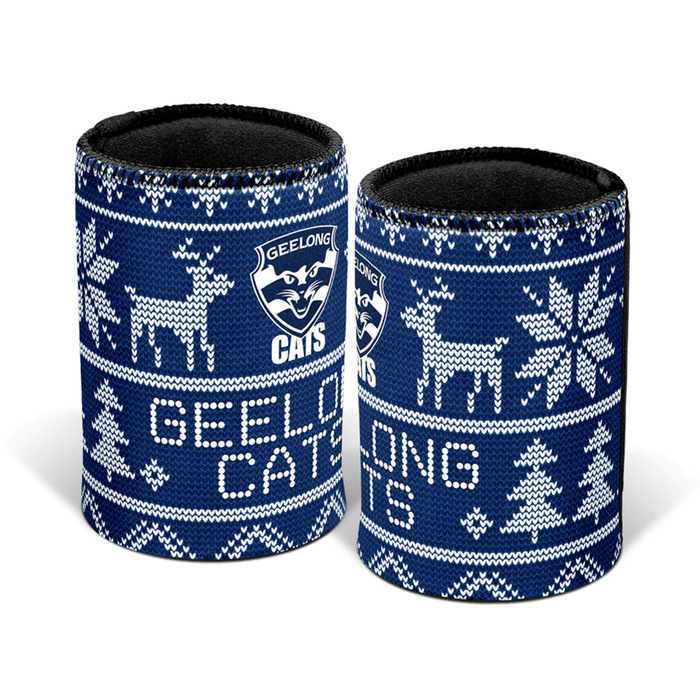 Geelong Cats Ugly Christmas Can Cooler