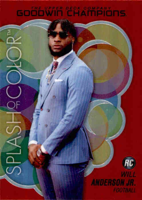 Will Anderson Jr, RC, Splash of Color Rainbow Red, 2023 Upper Deck Goodwin Champions