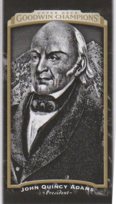 John Quincy Adams, Black & White Mini, 2017 Upper Deck Goodwin Champions