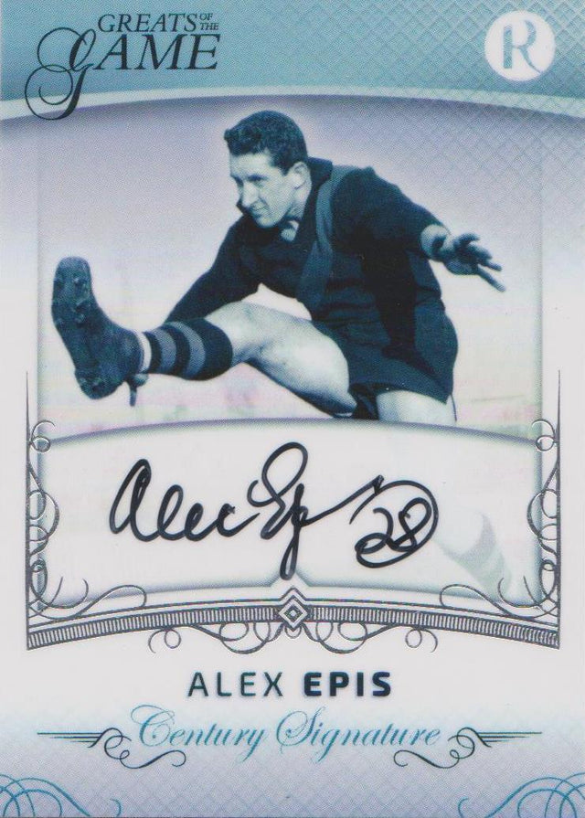 Alex Epis, Century Signature, 2017 Regal Football Greats of the Game
