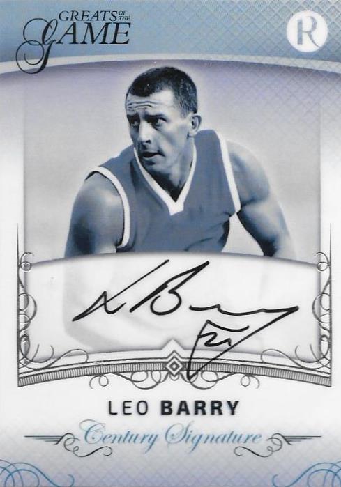 Leo Barry, Century Signature, 2017 Regal Football Greats of the Game