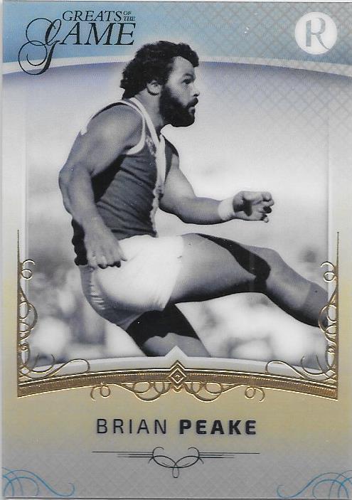 Brian Peake, Gold Parallel, 2017 Regal Football Greats of the Game