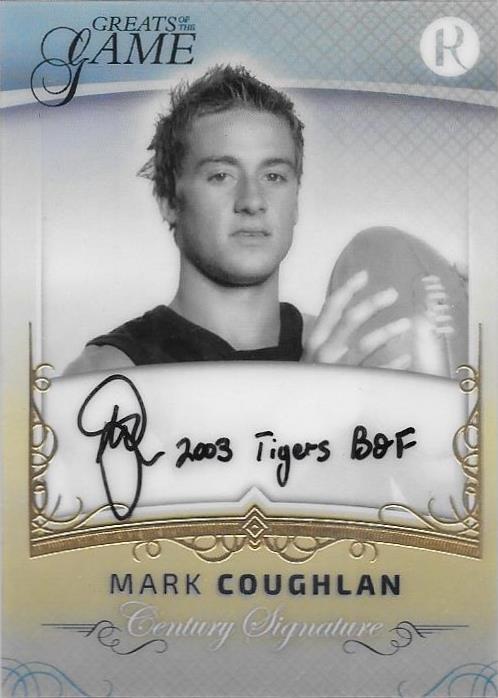 Mark Coughlan, Gold Century Signature, 2017 Regal Football Greats of the Game
