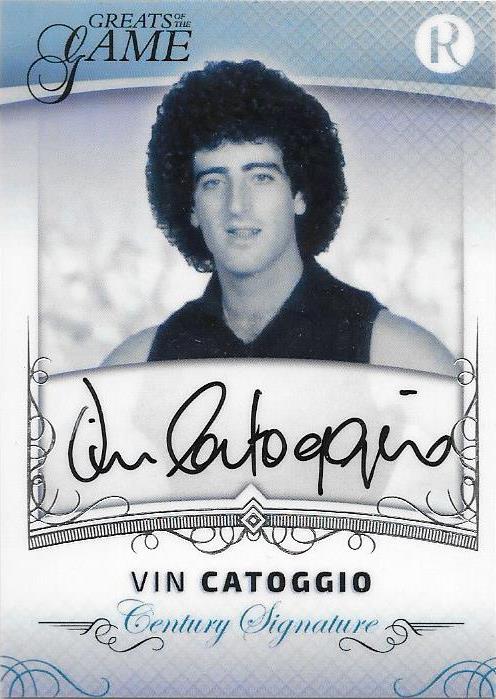 Vin Catoggio, Century Signature, 2017 Regal Football Greats of the Game