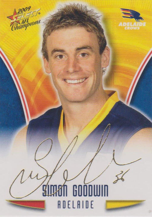 Simon Goodwin, Gold Foil Signature, 2009 Select AFL Champions