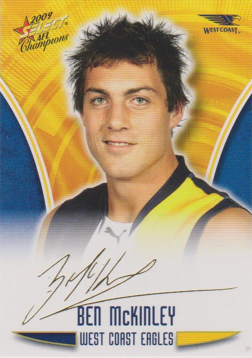 Ben McKinley, Gold Foil Signature, 2009 Select AFL Champions