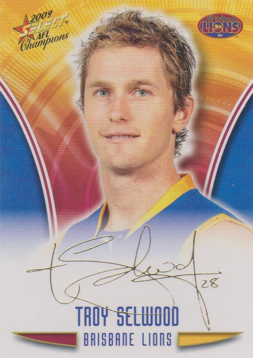 Troy Selwood, Gold Foil Signature, 2009 Select AFL Champions