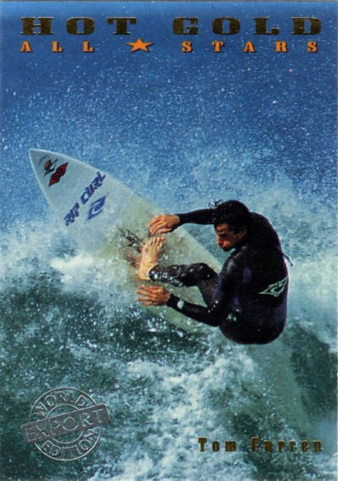 Tom Curran, Hot Gold All-Stars, World Export Edition, 1994 Futera Hot Surf