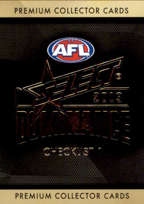 2019 Select AFL Dominance Base Card - 1 to 100 - Pick Your Card