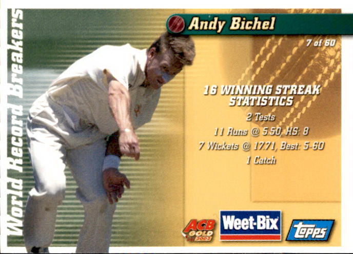 Geoff Lawson & Andy Bichel, Weetbix, 2002 Topps ACB Gold Cricket