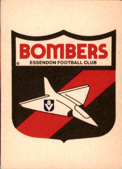1984 Scanlens VFL Essendon Bombers Checklist