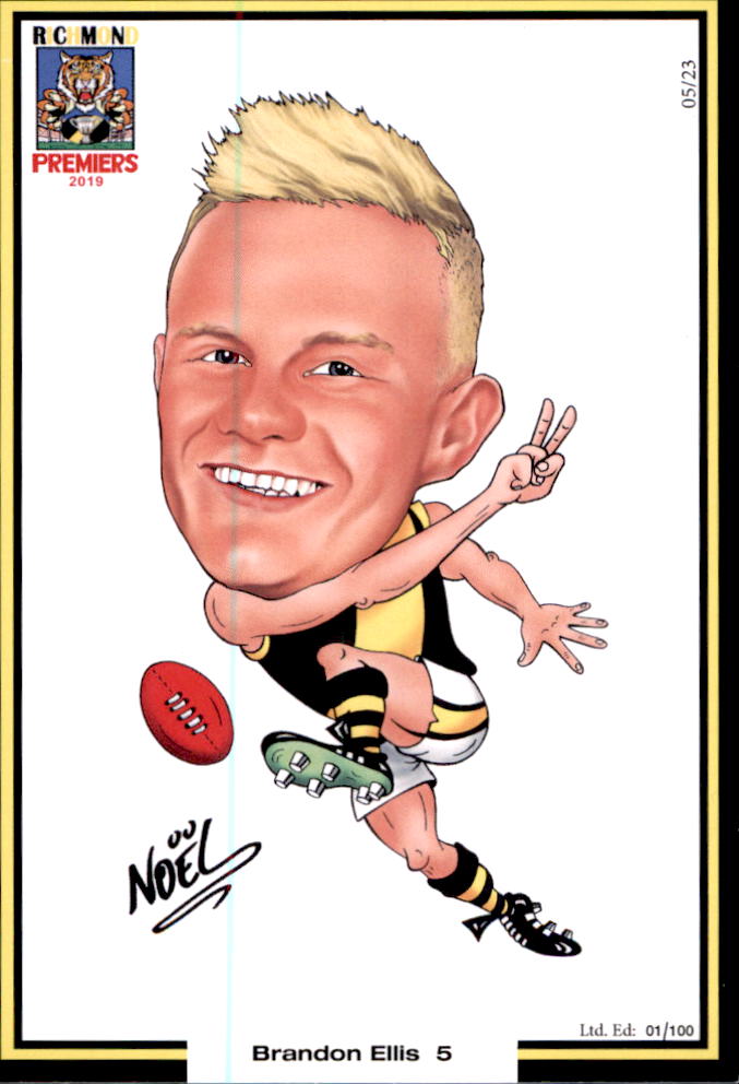 Richmond Tigers 2019 Premiers Card Set by Noel