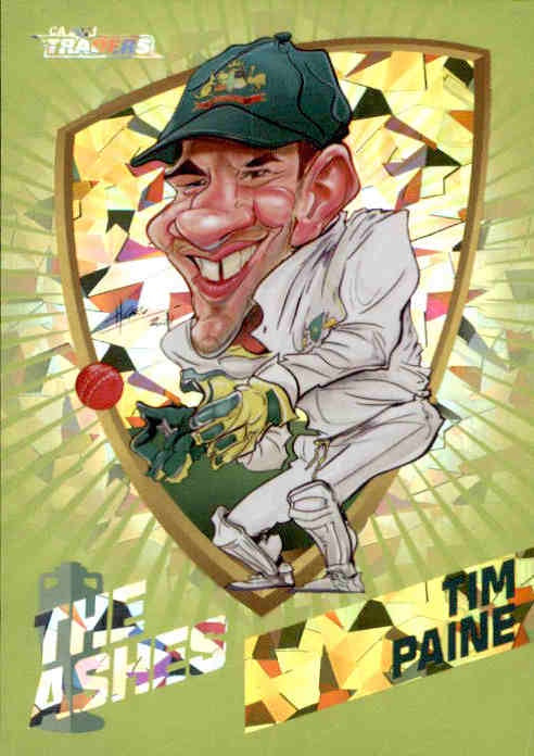 Tim Paine, #003/175, Green Ashes Caricatures, 2021-22 TLA Traders Cricket Australia & BBL