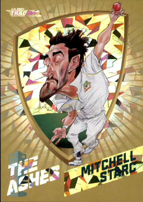 Mitchell Starc, Gold Ashes Caricatures, 2021-22 TLA Traders Cricket Australia & BBL