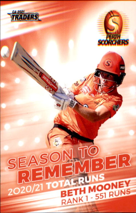 Beth Mooney, Season to Remember, 2021-22 TLA Traders Cricket Australia & BBL