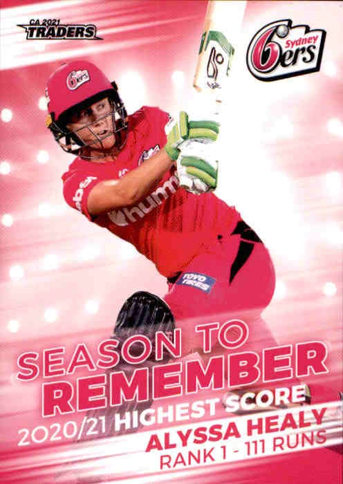 Alyssa Healy, Season to Remember, 2021-22 TLA Traders Cricket Australia & BBL