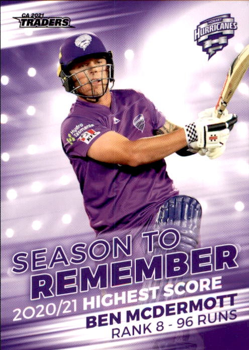 Ben McDermott, Season to Remember, 2021-22 TLA Traders Cricket Australia & BBL