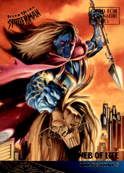 Web of Life, #95, Gold Foil Signature Parallel, 1995 Fleer Ultra Spider-Man