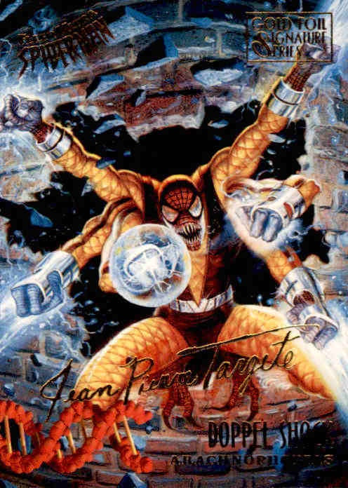Doppel Shock, #146, Gold Foil Signature Parallel, 1995 Fleer Ultra Spider-Man