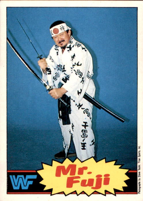 Mr Fuji, #17, 1986 WWF Scanlens