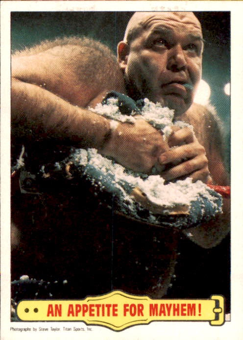 George The Animal Steele, An Appetite for Mayhem!, # 31, 1986 WWF Scanlens