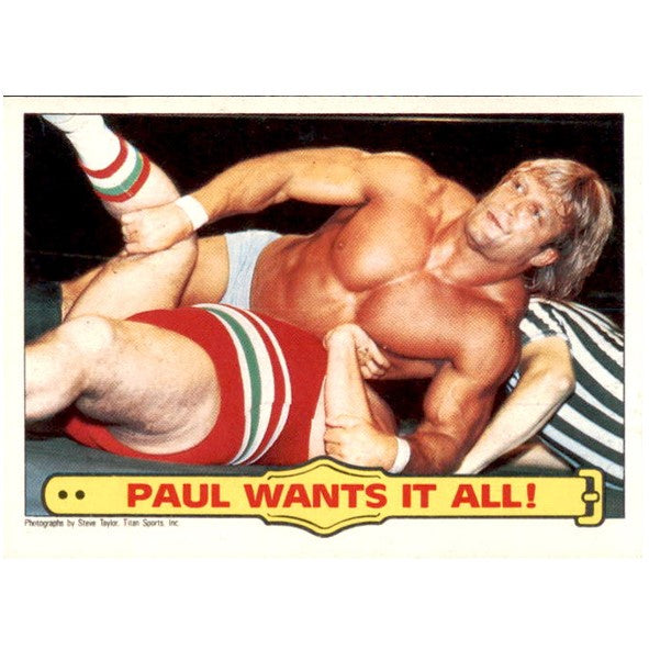 Paul Mr Wonderful Orndorff, Paul Wants it All!, #44, 1986 WWF Scanlens