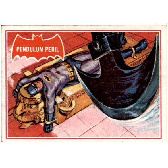 Pendulum Peril, Red Bat, Batman Puzzle Cards, 1966 National Periodical Publications
